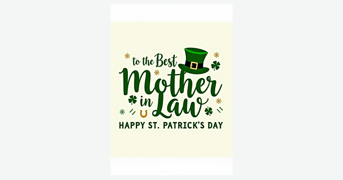 Best Mother In Law St Patricks Card | Clever Studio Art