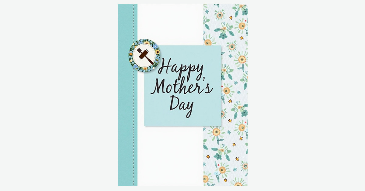 Blue And Gold Mothers Day Card | Clever Studio Art
