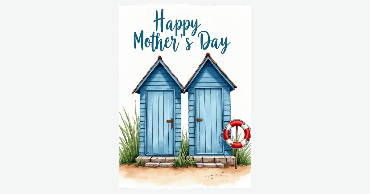 Coastal Home Mothers Day Card | Clever Studio Art