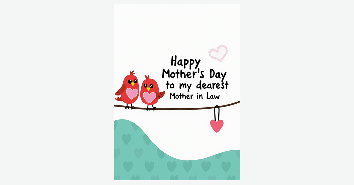 Crimson Birds Mother In Law Card | Clever Studio Art