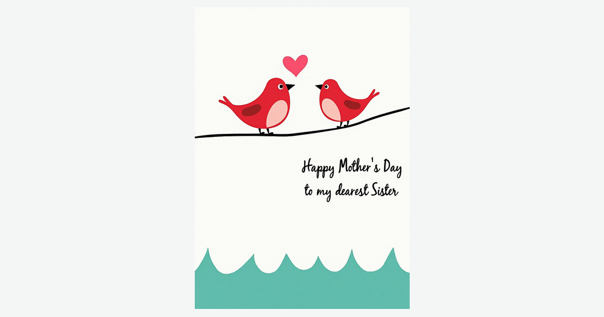 Crimson Birds Mothers Day Card | Clever Studio Art