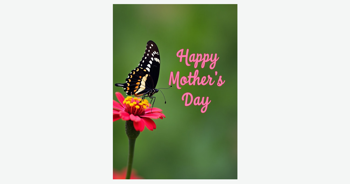Crimson Bloom Mothers Day Card | Clever Studio Art