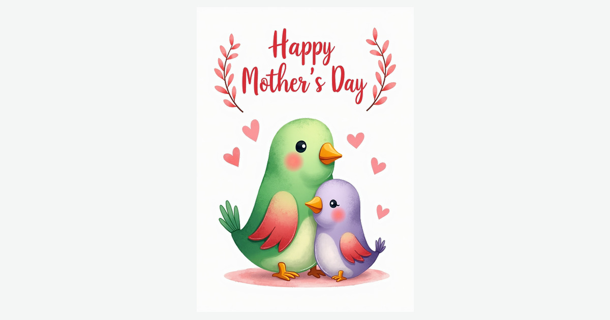 Crimson Branch Mothers Day Card | Clever Studio Art