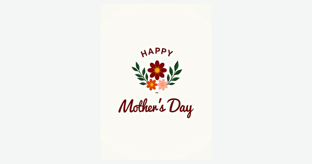 Crimson Floral Happy Mothers Day Card | Clever Studio Art