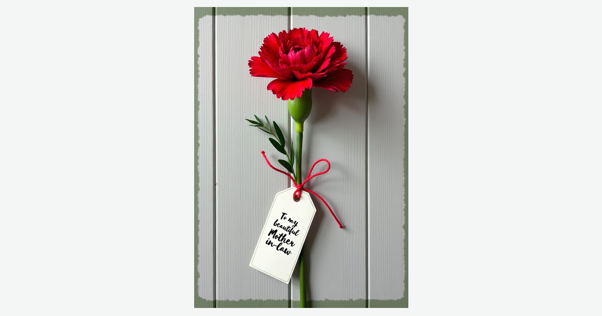 Crimson Floral Mother In Law Card | Clever Studio Art