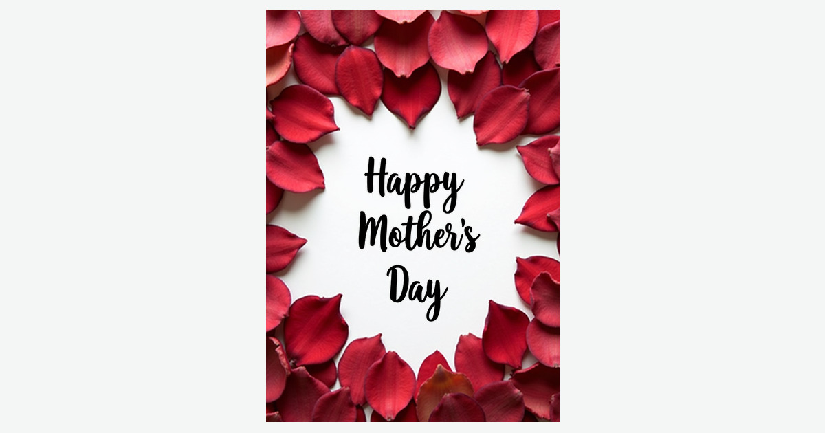 Crimson Floral Mothers Day Card | Clever Studio Art