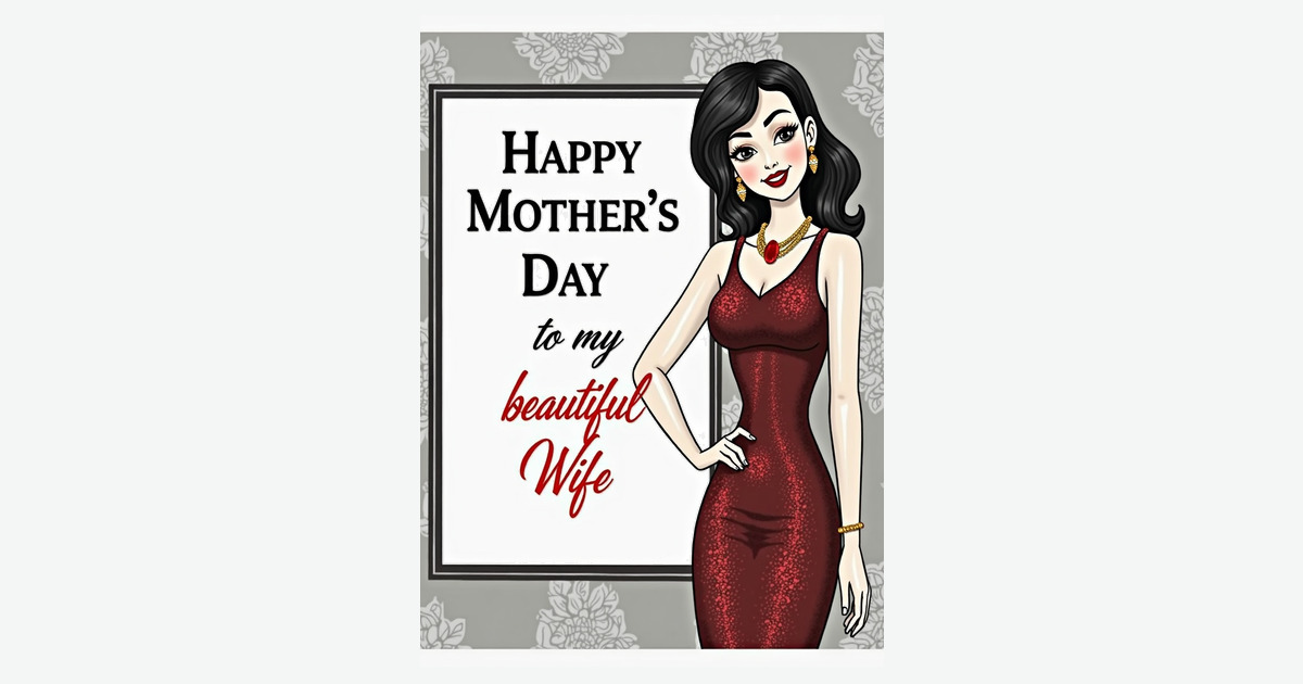 Crimson Gown Mothers Day Card | Clever Studio Art
