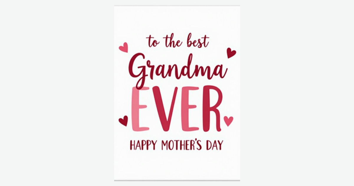 Crimson Grandma Mothers Day Card | Clever Studio Art
