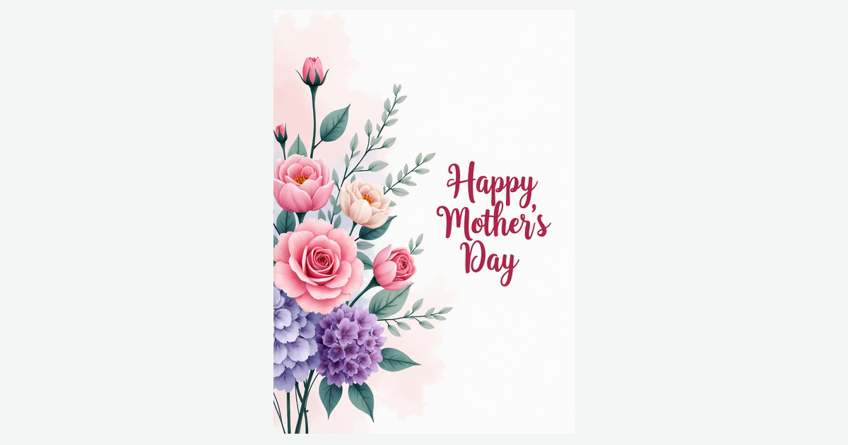 Crimson Happy Mothers Day Card | Clever Studio Art