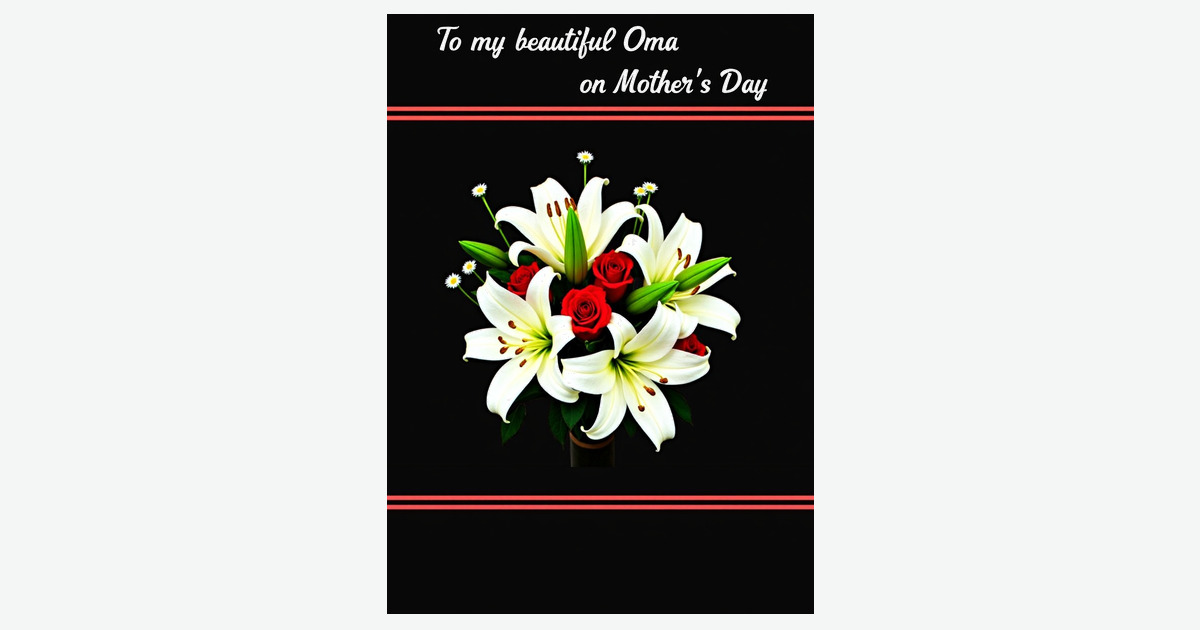 Crimson Lines Mothers Day Card | Clever Studio Art