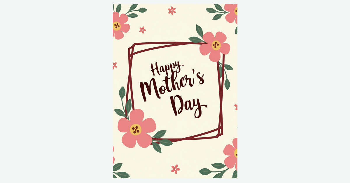 Crimson Mothers Day Art Card | Clever Studio Art