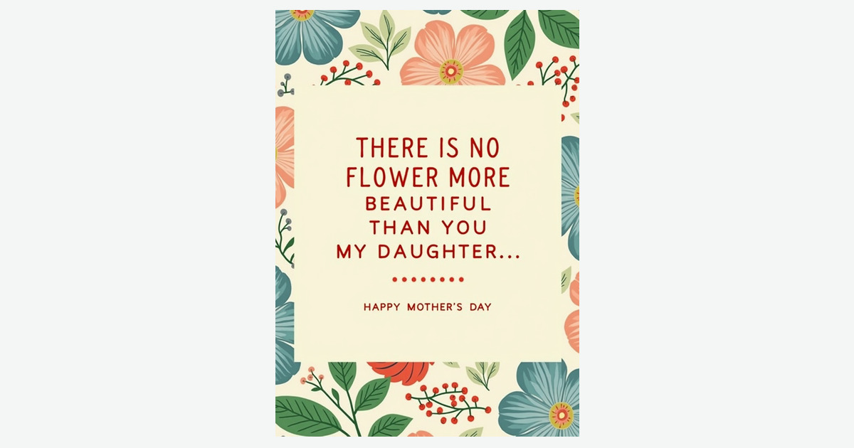 Crimson Type Mothers Day Card | Clever Studio Art