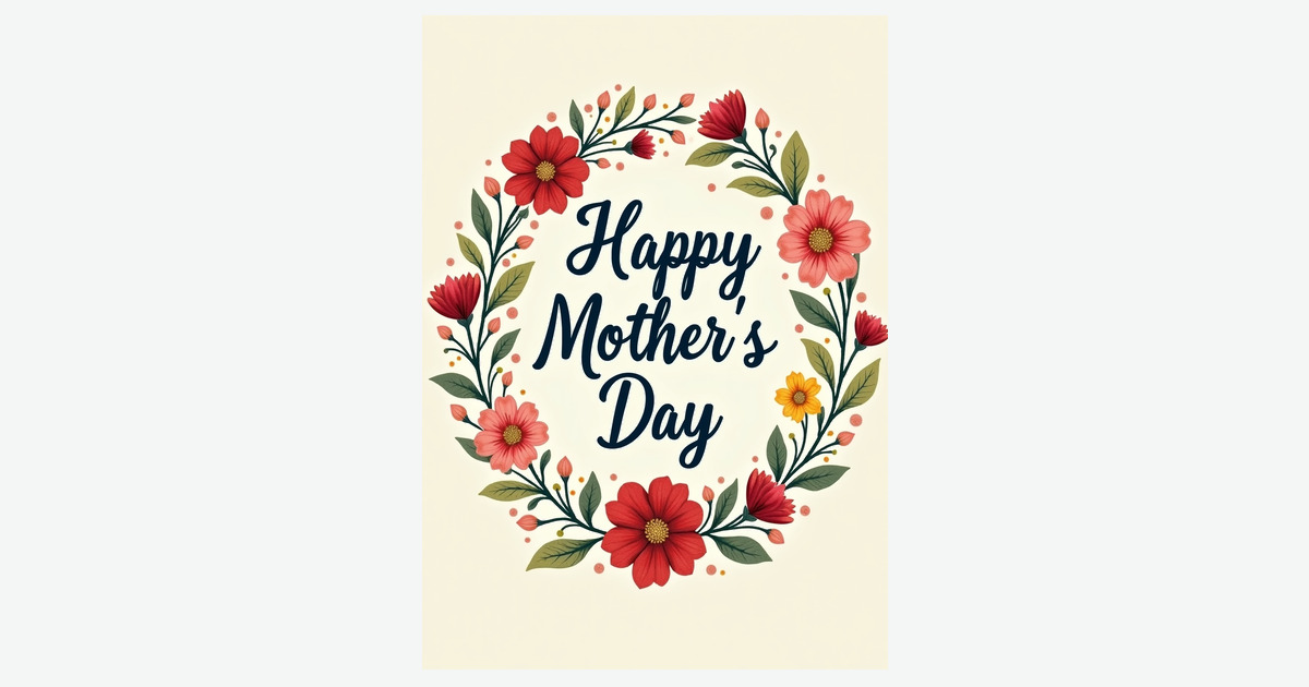 Devoted Floral Mothers Day Card | Clever Studio Art
