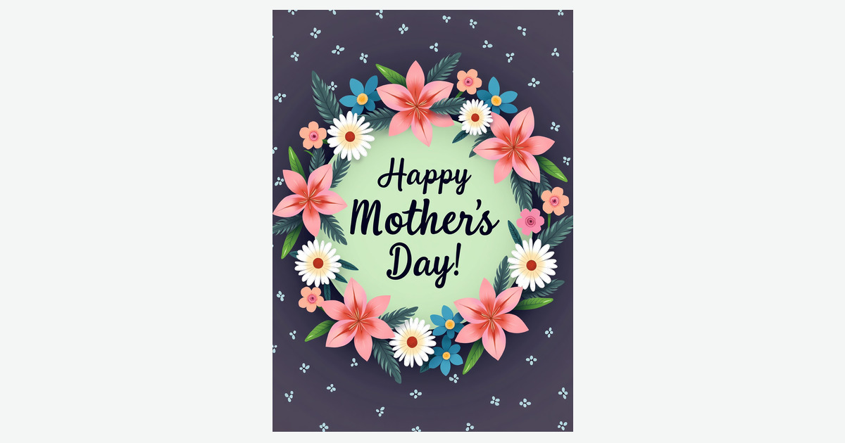 Devoted Mothers Day Floral Card | Clever Studio Art