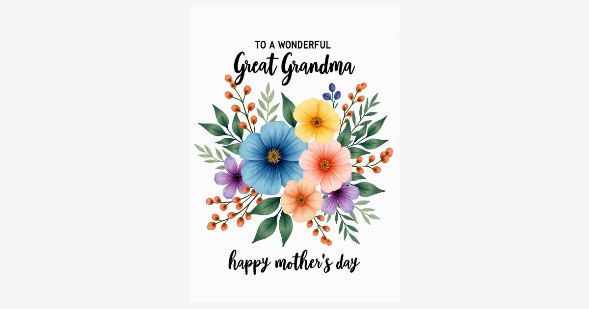 Elegant Mothers Day Floral Art Card | Clever Studio Art