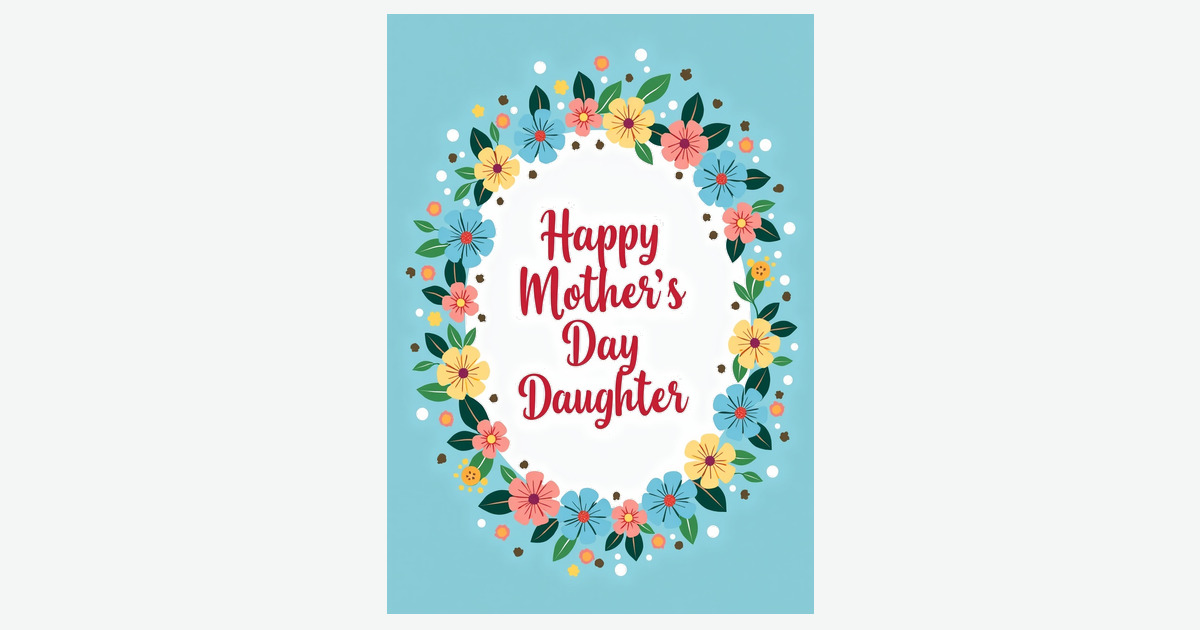 Festive Mothers Day Daughter Card | Clever Studio Art