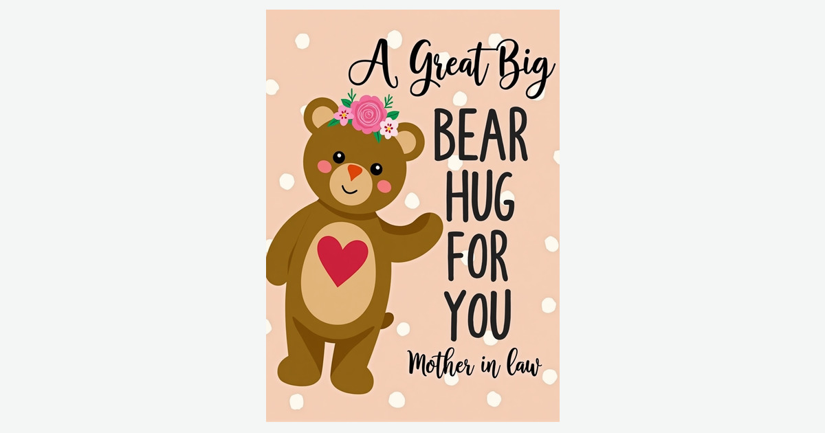 Floral Bear Sweet Mothers Day Card | Clever Studio Art