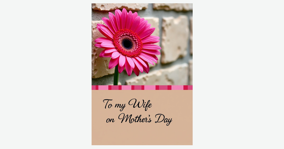 Floral Brickwork Mothers Day Card | Clever Studio Art