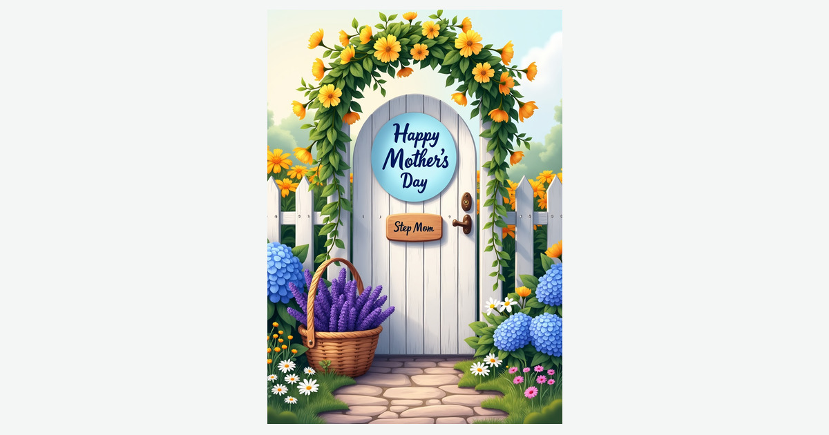 Floral Gate Mothers Day Card | Clever Studio Art