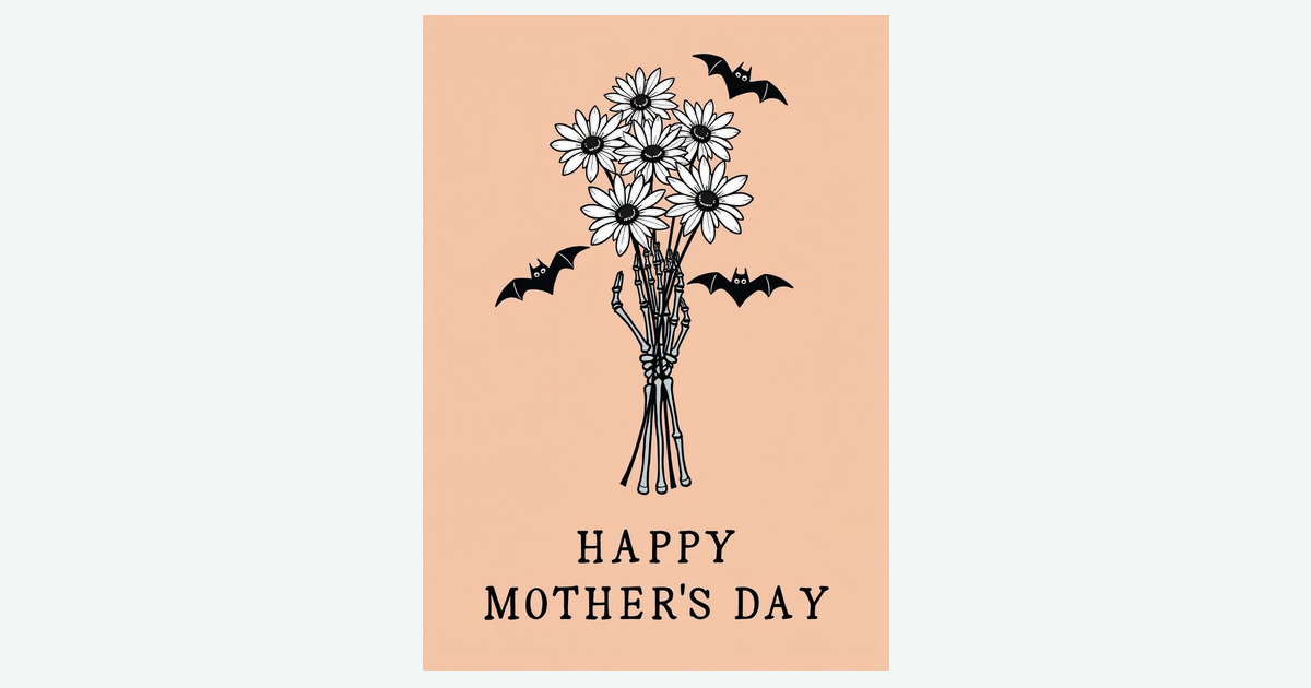 Floral Hand Mothers Day Art Card | Clever Studio Art