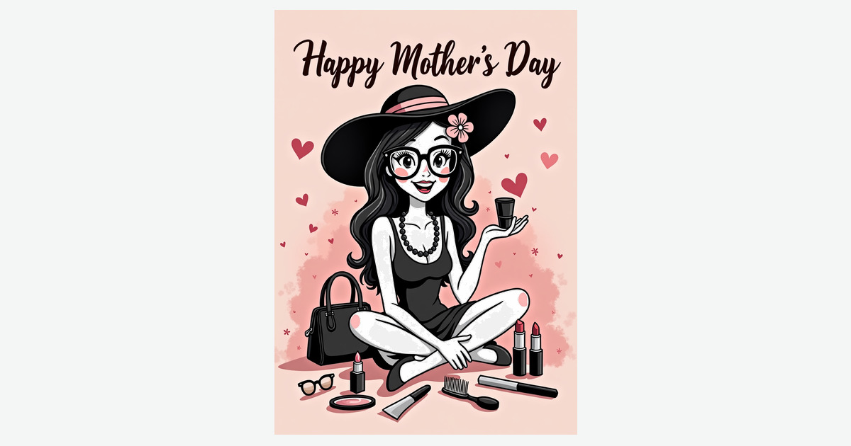 Floral Hat Mothers Day Card | Clever Studio Art