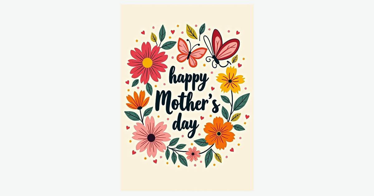 Floral Heart Mothers Day Card | Clever Studio Art