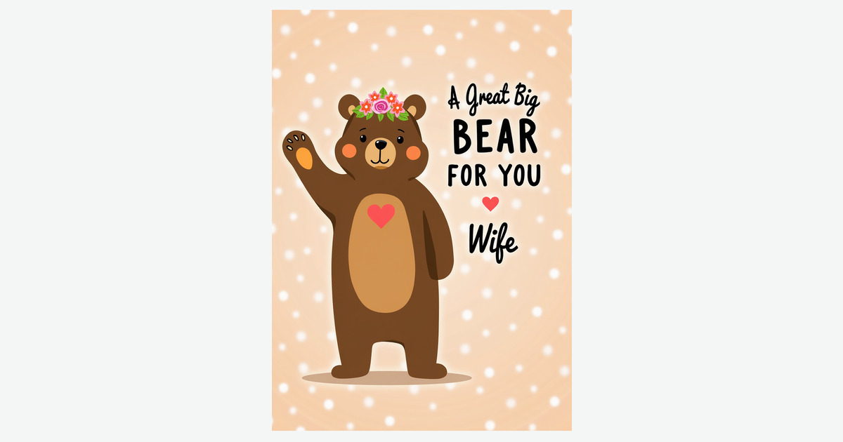 Floral Mothers Day Bear Love Card | Clever Studio Art