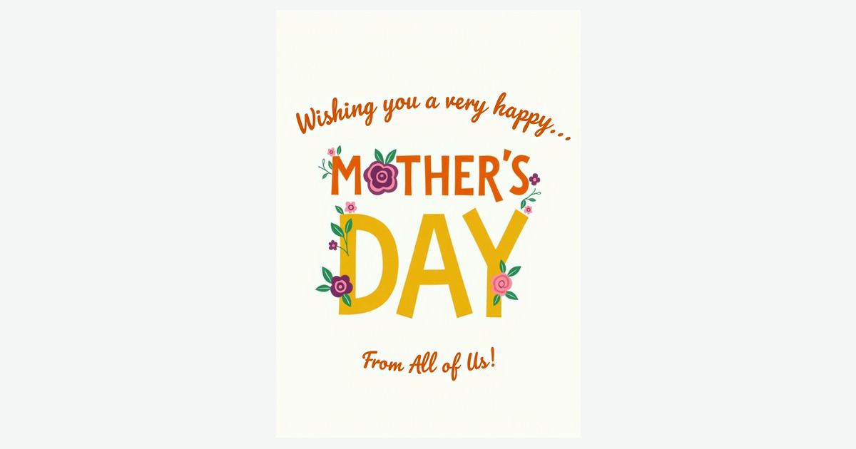 Floral Mothers Day Decor Card | Clever Studio Art