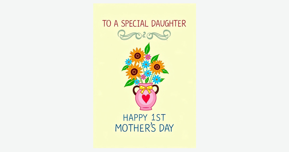 Floral Mothers Day Heart Vase Card | Clever Studio Art