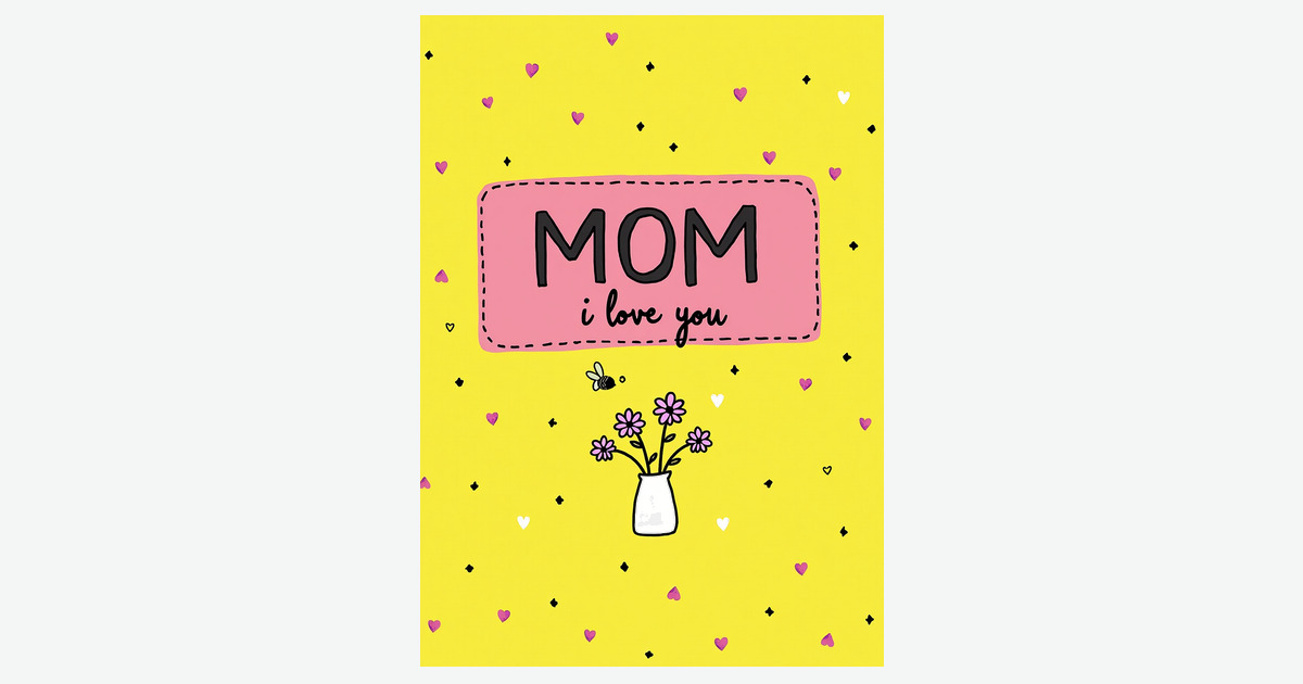 Floral Mothers Day Hearts Card | Clever Studio Art