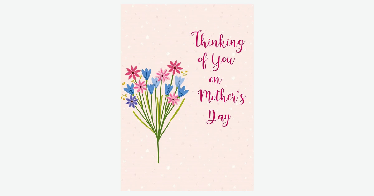 Floral Mothers Day Thinking Card | Clever Studio Art