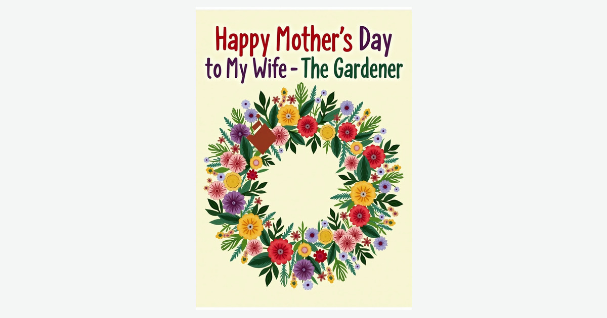 Floral Mothers Day To Wife Card | Clever Studio Art