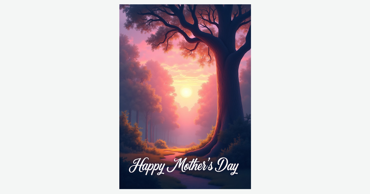Forest Mothers Day Scene Card | Clever Studio Art