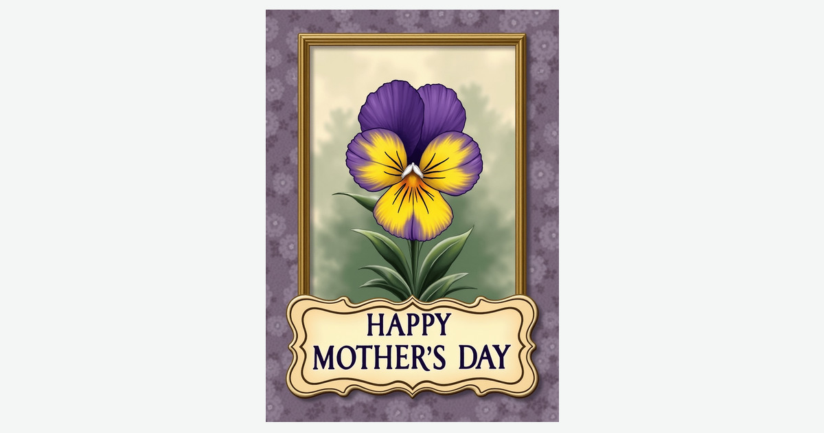 Framed Floral Mothers Day Card | Clever Studio Art