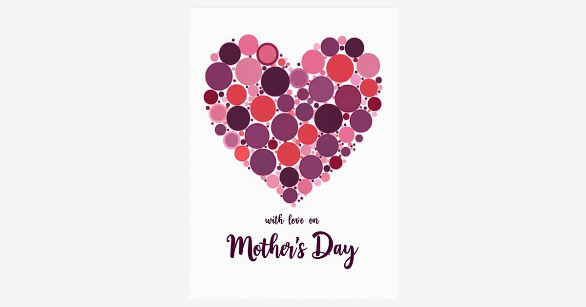 Geometric Heart Mothers Day Card | Clever Studio Art