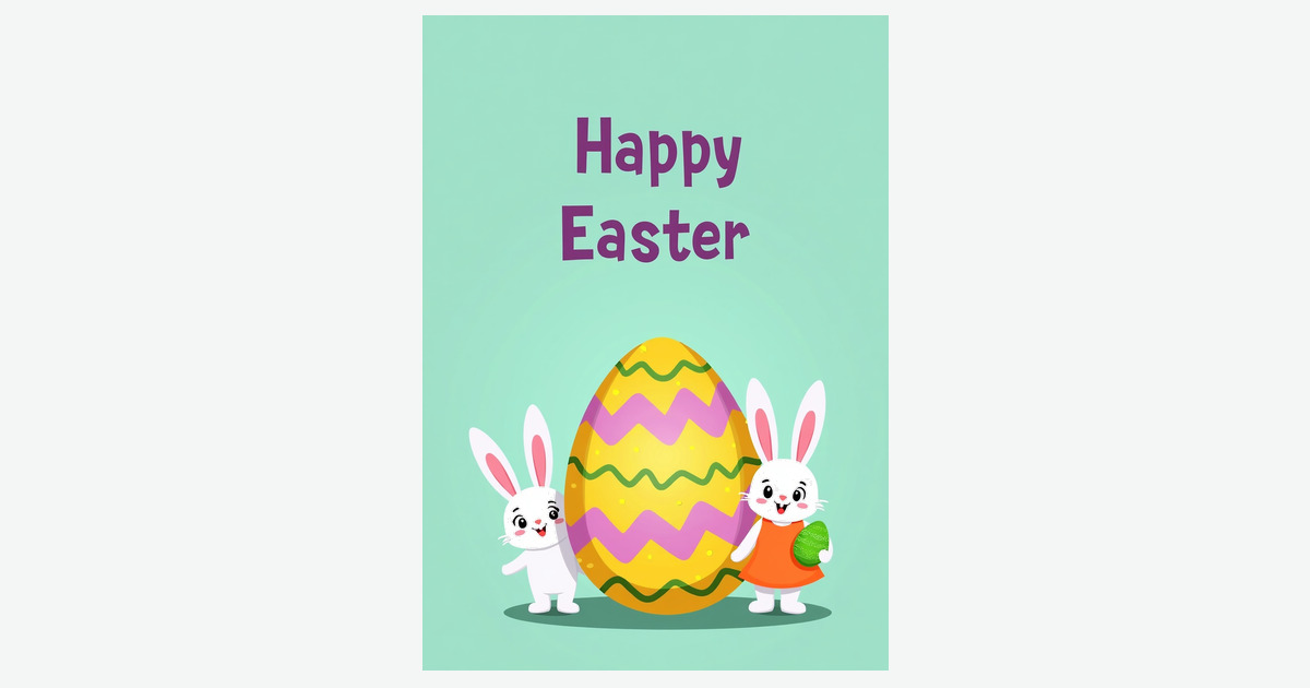 Giant Egg Happy Easter Card | Clever Studio Art
