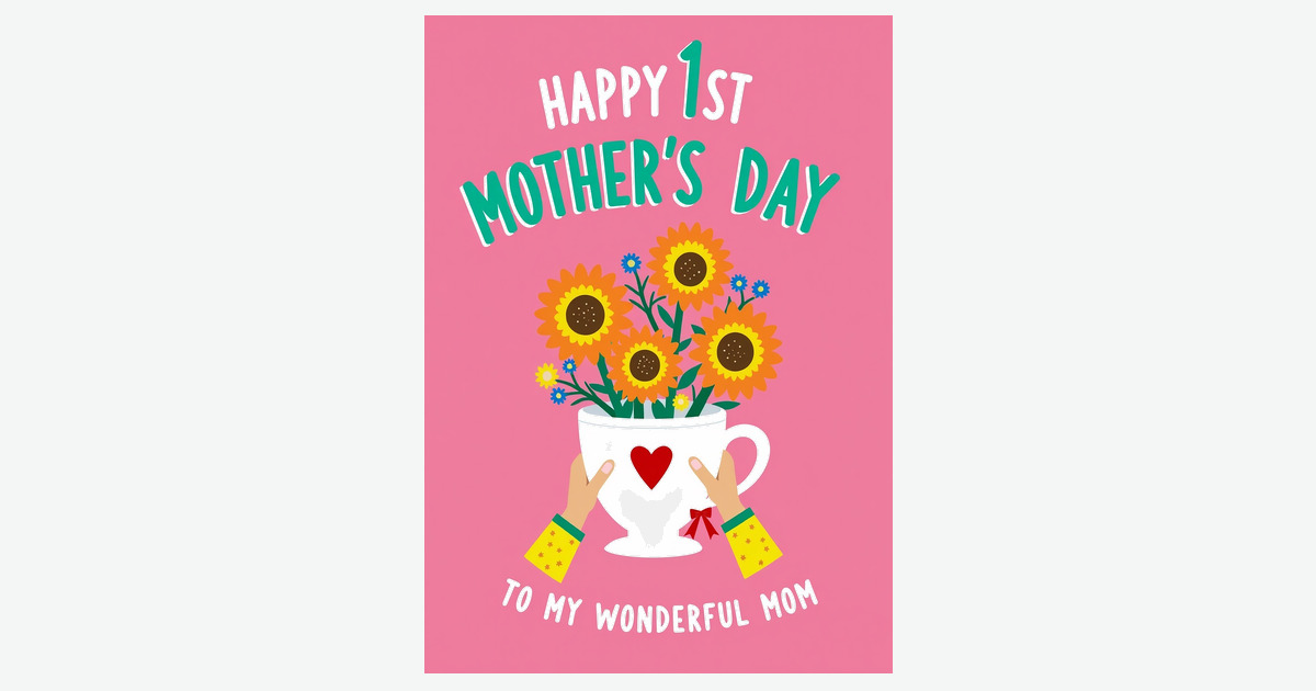 Golden Blossoms Mothers Day Card | Clever Studio Art