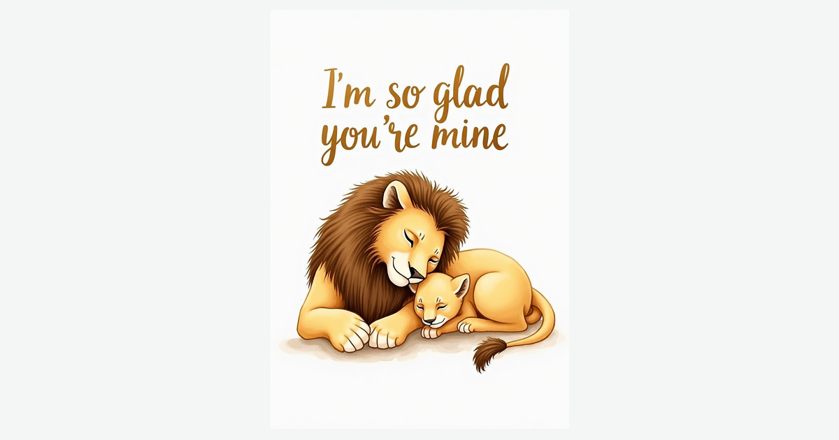Golden Feline Mothers Day Card | Clever Studio Art