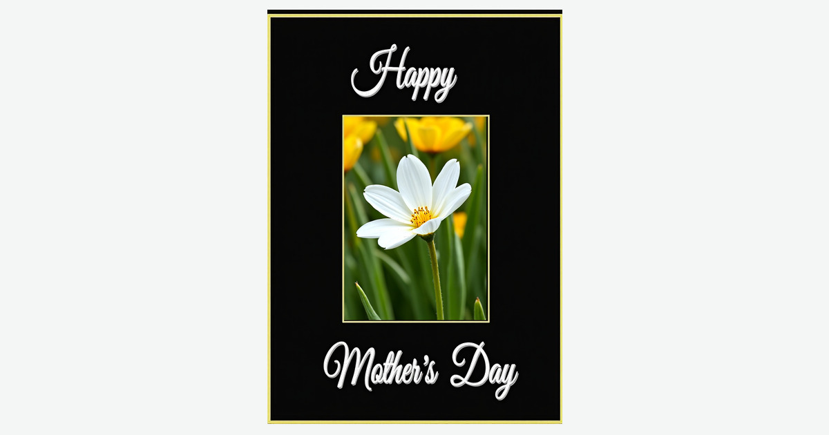Golden Frame Mothers Day Card | Clever Studio Art
