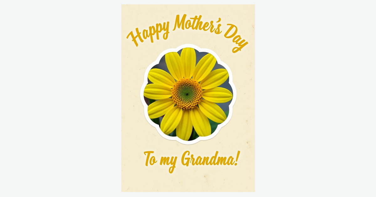 Golden Grandma Mothers Day Card | Clever Studio Art