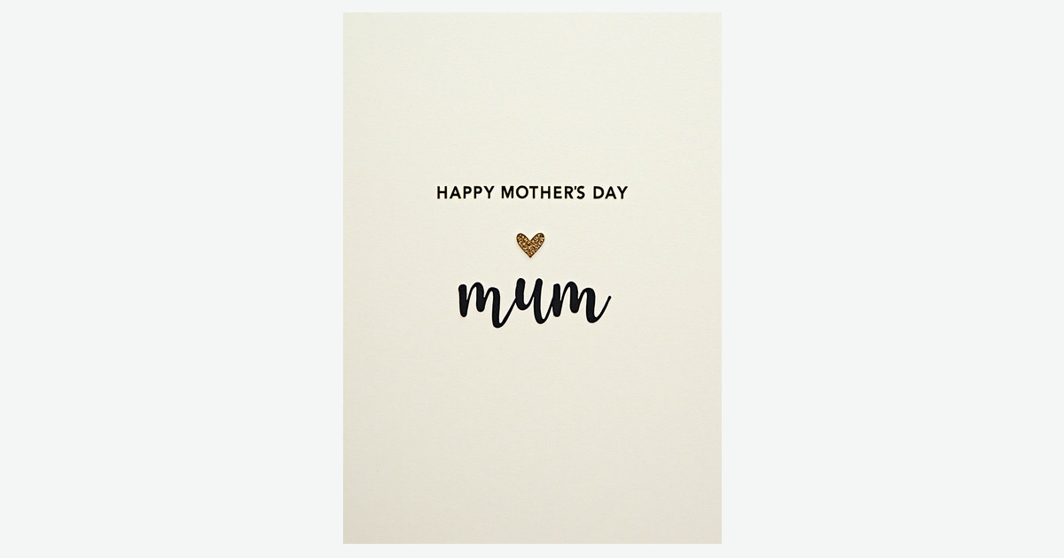 Golden Heart Mum Mothers Day Card | Clever Studio Art