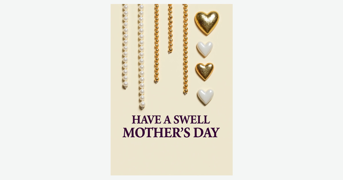 Golden Hearts Mothers Day Card | Clever Studio Art