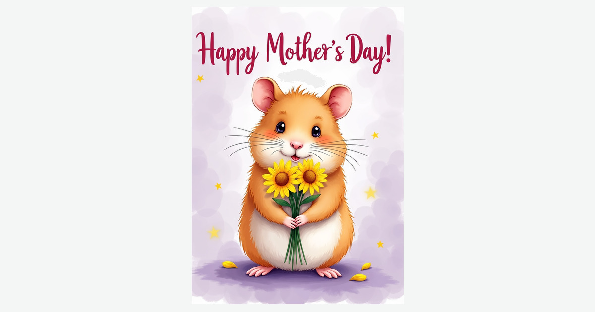 Golden Mothers Day Gift Card | Clever Studio Art
