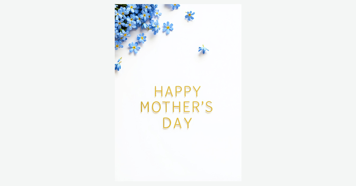 Golden Mothers Day Letter Card | Clever Studio Art