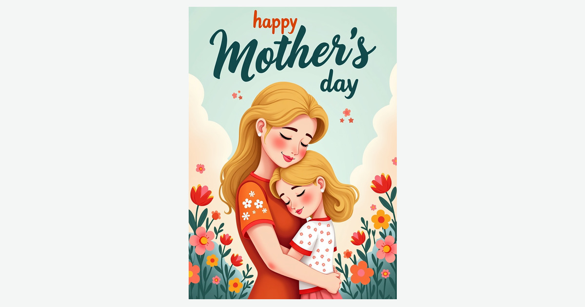 Golden Mothers Day Love Card | Clever Studio Art