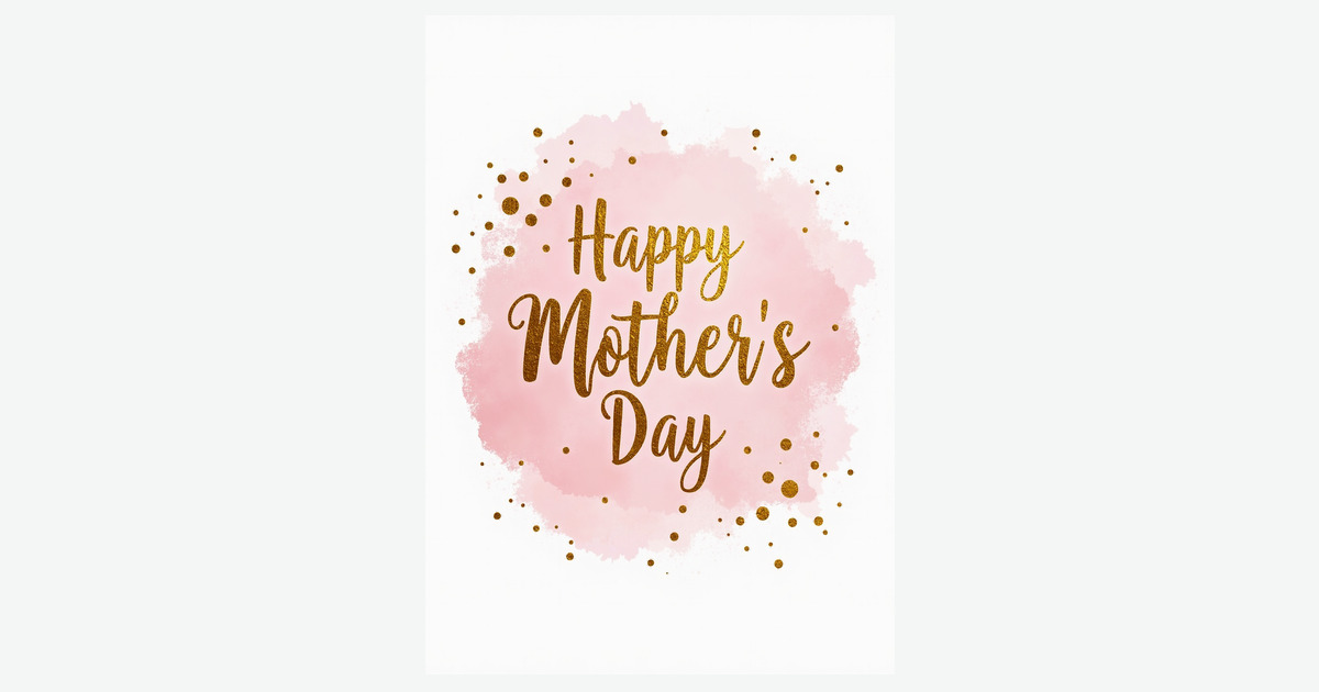 Golden Mothers Day Message Card | Clever Studio Art