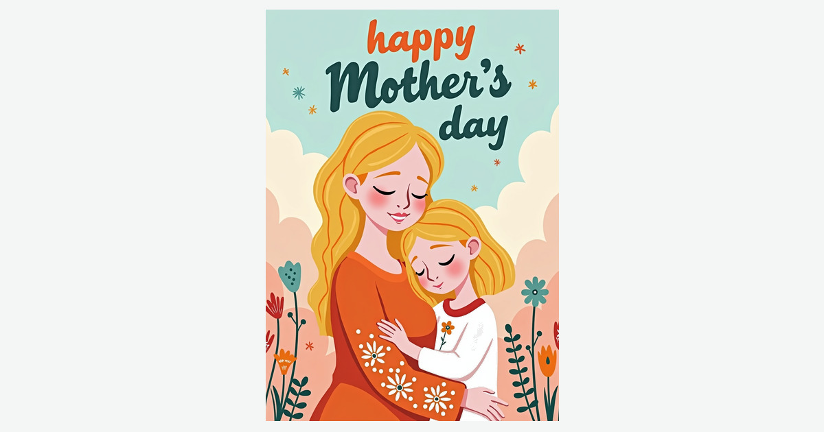 Golden Mothers Day Moment Card | Clever Studio Art
