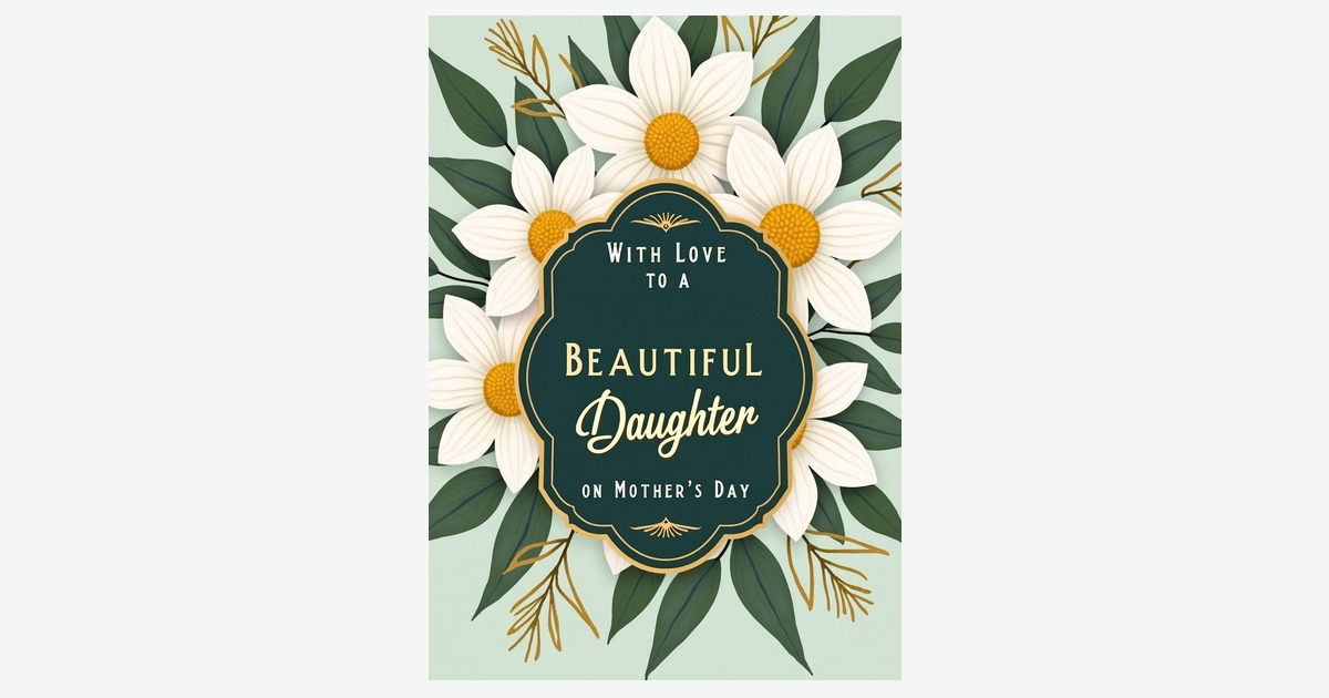 Golden Mothers Day Plaque Card | Clever Studio Art