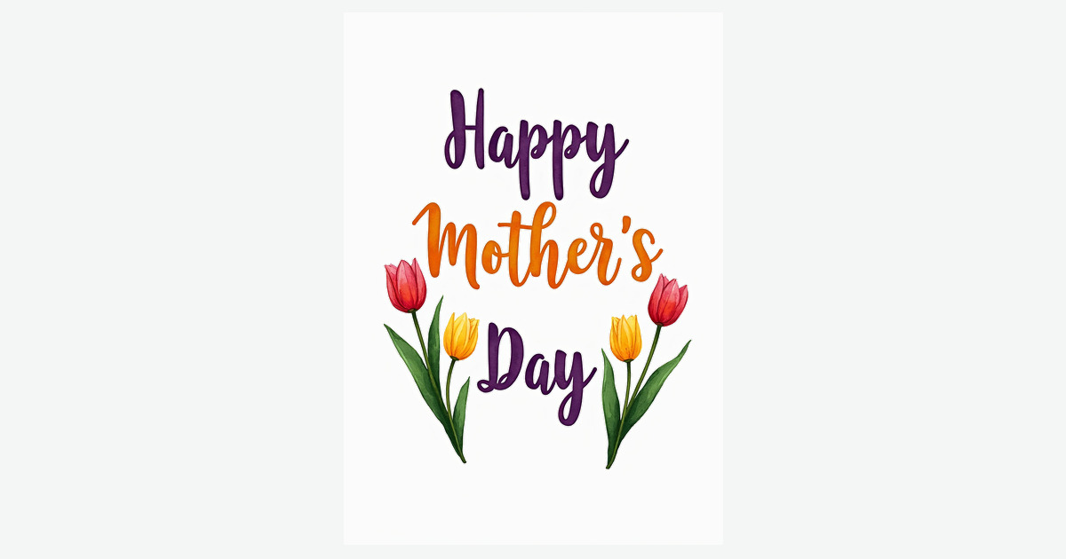 Golden Mothers Day Wish Card | Clever Studio Art