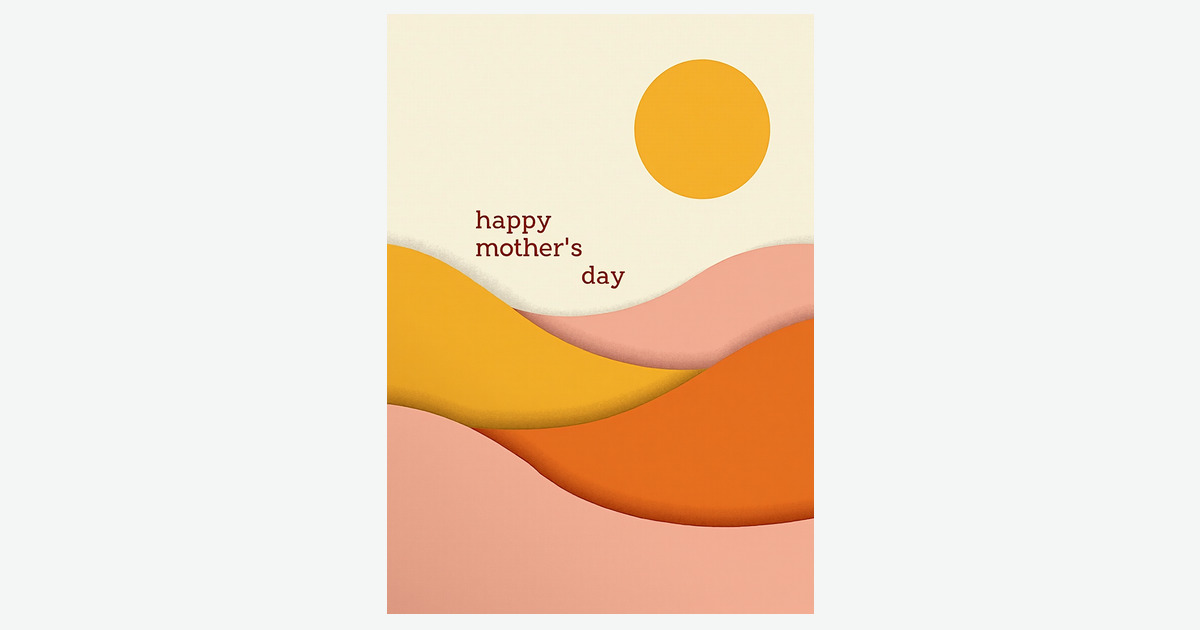 Golden Orb Mothers Day Card | Clever Studio Art